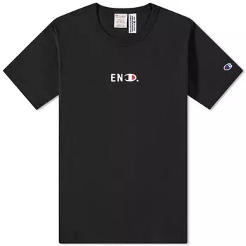 END. Футболка из коллаборации с Champion обратного переплетения, черный