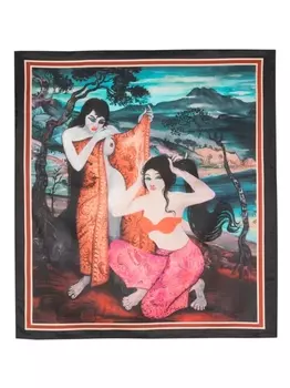 Endless Joy платок с графичным принтом, розовый