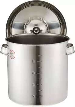 Endo Shoji AKT13024 Кухонная кастрюля с клевером, размер 9,4 дюйма (24 см), устойчивая к ржавчине нержавеющая сталь, гигиенична, удобна с весами, внутренний диаметр x глубина 9,4 x 9,4 дюйма (240 x 240 мм), емкость (л),