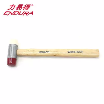 ENDURA монтажный молоток с деревянной ручкой, резиновый кожаный молоток 60 мм E7264 1 шт.