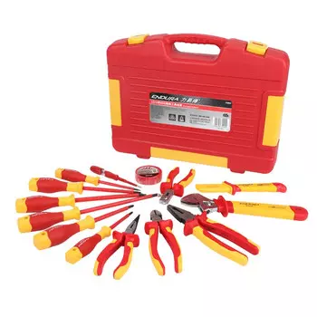ENDURA T1043 Набор инструментов из 13+1 предметов с изоляцией VDE (1 комплект)