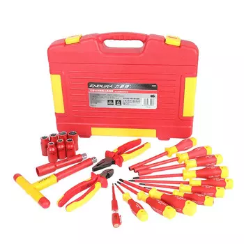 ENDURA T1047 Набор инструментов с изоляцией VDE, 22 предмета (1 комплект)