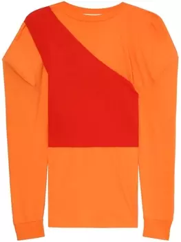 Enfld блузка асимметричного кроя в стиле колор-блок, оранжевый