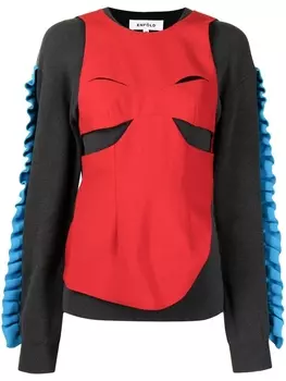 Enfld многослойная толстовка со вставками, серый