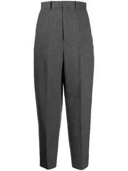 Enfld шерстяные брюки строгого кроя со складками, серый