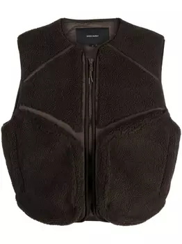 ENTIRE STUDIOS дутый жилет из шерпы, коричневый