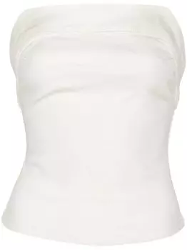 ENTIRE STUDIOS джинсовый топ, серый