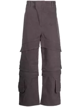 ENTIRE STUDIOS прямые джинсы карго средней посадки, фиолетовый