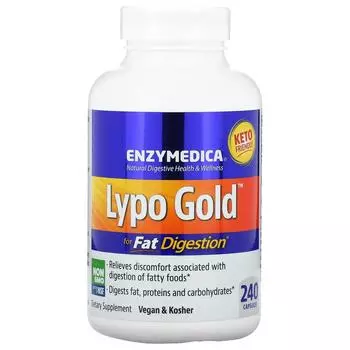Enzymedica Lypo Gold препарат для переваривания жиров 240 капсул