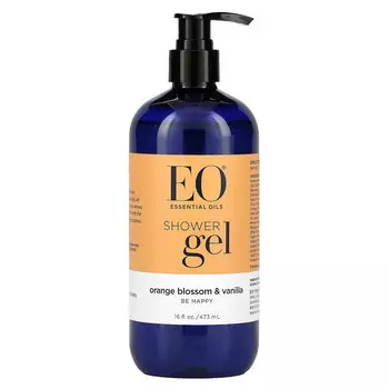 EO Products, Гель для душа, апельсиновый цвет и ваниль, 16 жидких унций (473 мл)