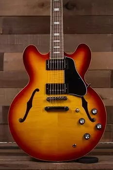 Epiphone ES-335 Фигурный топ, Raspberry Tea Burst ES-335 Figured Top, Raspberry Tea Burst