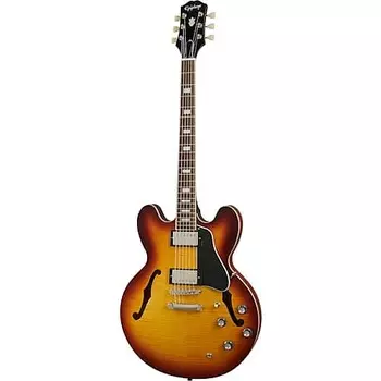 Epiphone ES-335 в образе Raspberry Tea Burst ES-335 Figured in Raspberry Tea Burst
