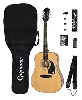 Epiphone FT100 Acoustic Player Pack Natural с сумкой и аксессуарами PPAGEAFT NACH
