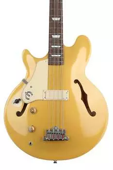 Epiphone Jack Casady Artist Series Signature Bass Left-handed — Metallic Gold EBJCLMGCH1