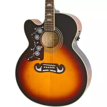 Epiphone Limited Edition EJ-200SCE Левосторонняя акусто-электрическая гитара Vintage Sunburst
