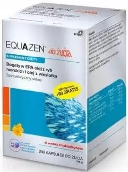 Equazen, Жевательные капсулы со вкусом клубники, 240 капсул.