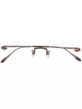 Eque.M очки Izayoi в круглой оправе, коричневый