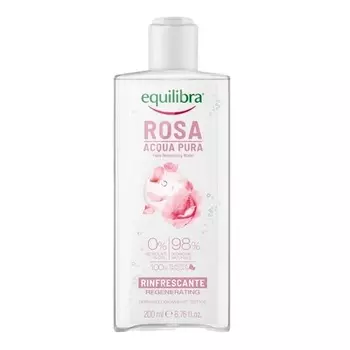 Equilibra Rose Чистая розовая вода освежающая 200 мл, Beauty Formulas