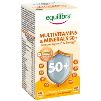 Equilibra Witaminy i minerały 50+ биологически активная добавка, 60 таблеток/1 упаковка