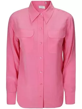 Equipment фирменная шелковая рубашка, розовый
