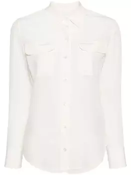 Equipment шелковая рубашка Signature, нейтральный цвет