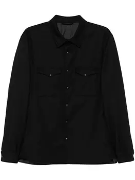 ERALDO куртка-рубашка из вирджинской шерсти, черный