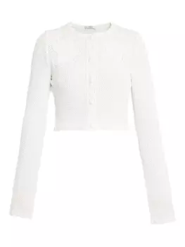 ERDEM кардиган с длинными рукавами, белый