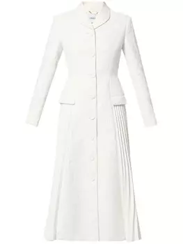 ERDEM пальто Calla со складками, нейтральный цвет