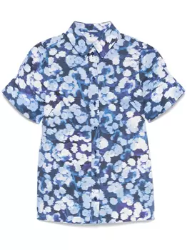 ERDEM рубашка с цветочным принтом, синий