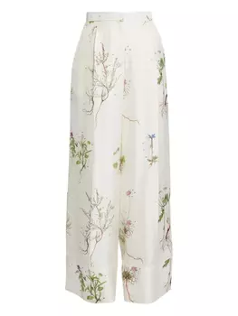 ERDEM шелковые брюки, белый