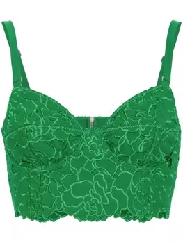 Erdem топ-бралетт с вышивкой, зеленый