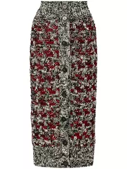 ERDEM юбка-карандаш длины миди, черный