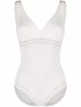 ERES боди с узором зигзаг, белый