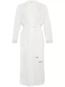 ERES халат Violette с кружевом, белый