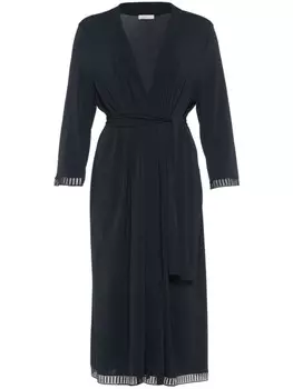 ERES халат Violette с кружевом, синий