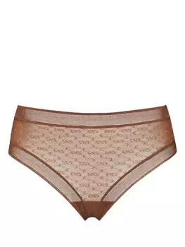 ERES кружевные трусы-танга Allure, коричневый