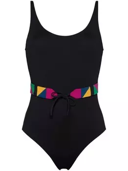 ERES купальник Damier с поясом, черный