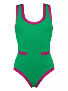 ERES купальник Pueblo с контрастной окантовкой, зеленый