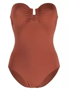 ERES купальник со сборками, коричневый