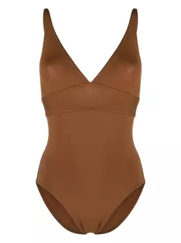 ERES Larcin V-neck swimsuit, коричневый