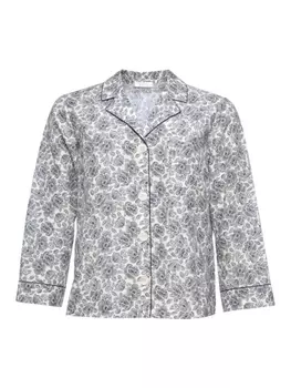 ERES пижамный топ Monogramme с цветочным принтом, белый