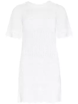 ERES платье-туника Lola в технике кроше, белый