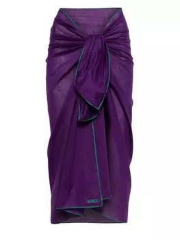 ERES саронг Cabine с вышитым логотипом, фиолетовый