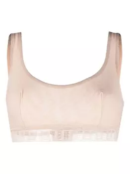 ERES шифоновый бюстгальтер-бралетт с кружевом, нейтральный цвет