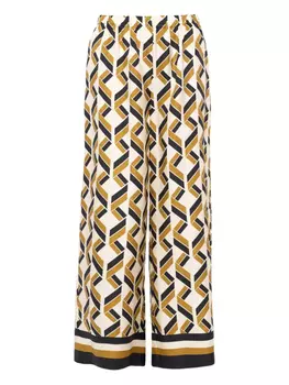 ERES широкие брюки Tube с геометричным принтом, белый