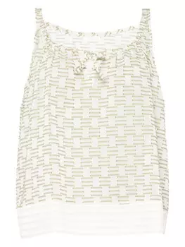 ERES топ с геометричным узором, белый