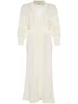 ERES трикотажное платье Stella с V-образным вырезом, белый