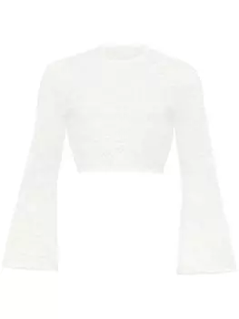 ERES укороченный кружевной топ Valentin, белый