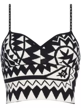 ERES укороченный топ Minnesota с геометричным узором, черный