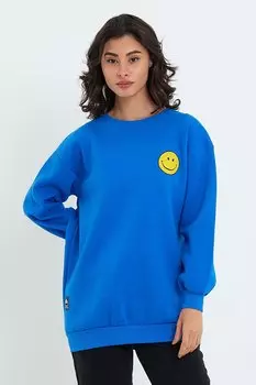 ErGlenyz Толстовка с принтом и рельефной отделкой из трех нитей Rodi, синий